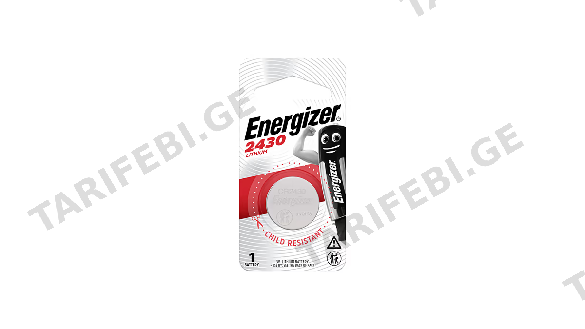 Energizer CR2430 ელემენტი 3V (1ცალი) (9914)