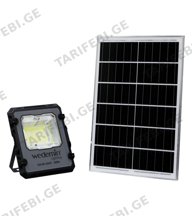 განათება მზის ენერგიაზე 200W WD-139#-1 6500K