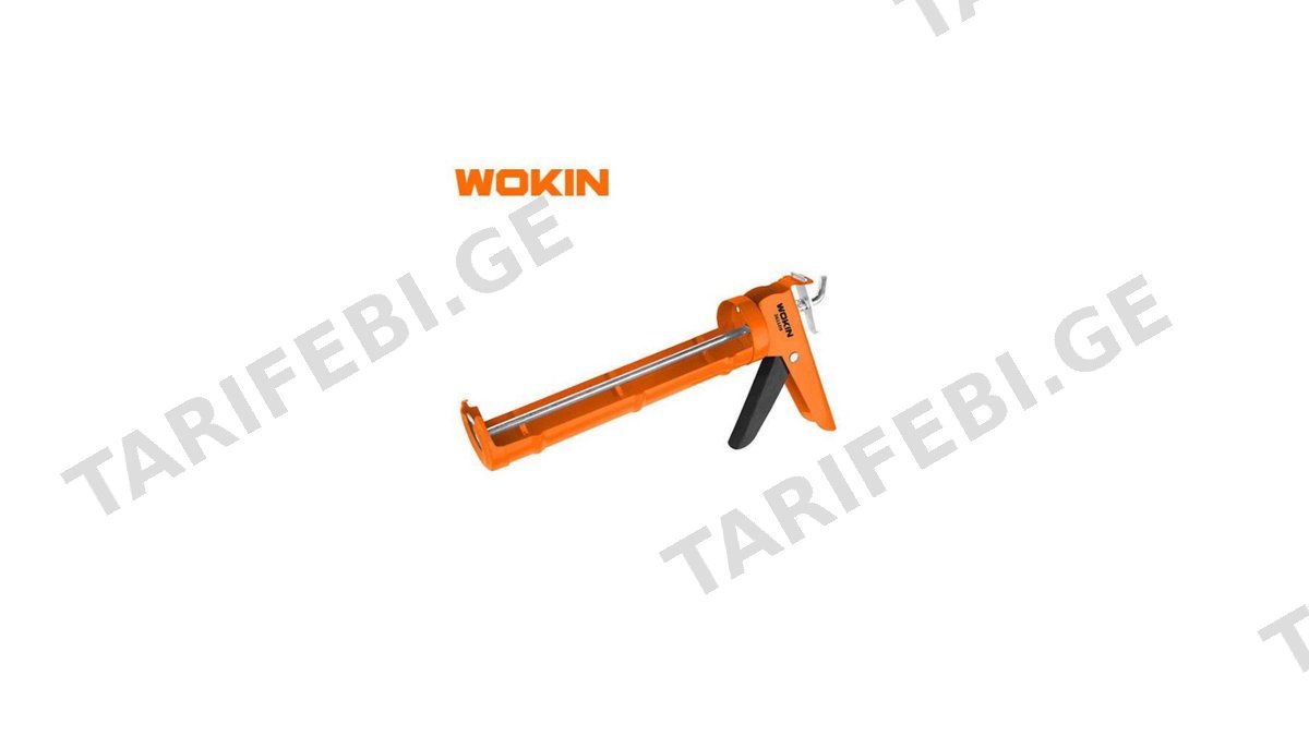 სილიკონის თოფი მეტალის Wokin 361109, 225mm, 9″, Caulking Gun, Orange