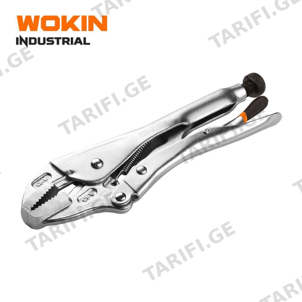 ბრტყელტუჩა Wokin 103010, LOCKING PLIERS (INDUSTRIAL), Silver