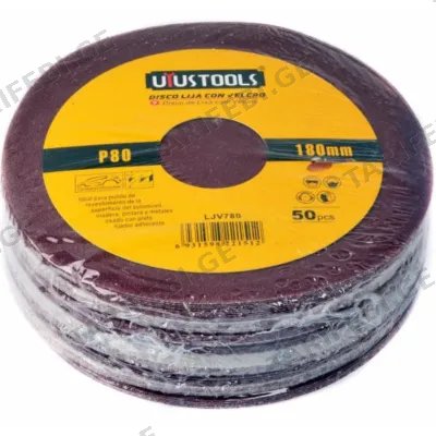 სახეხი დისკების ნაკრები UYUSTOOLS LJV780 (180 მმ, P80, 50 ც)
