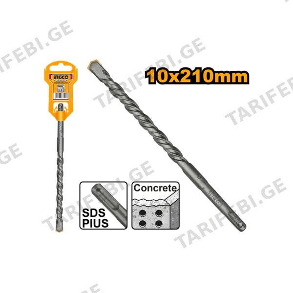 ბეტონის ბურღი 10X210 მმ SDS+ DBH1211003 INGCO