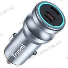 Trusmi CC06-011 USB-C/USB-L 55W მანქანის დამტენი
