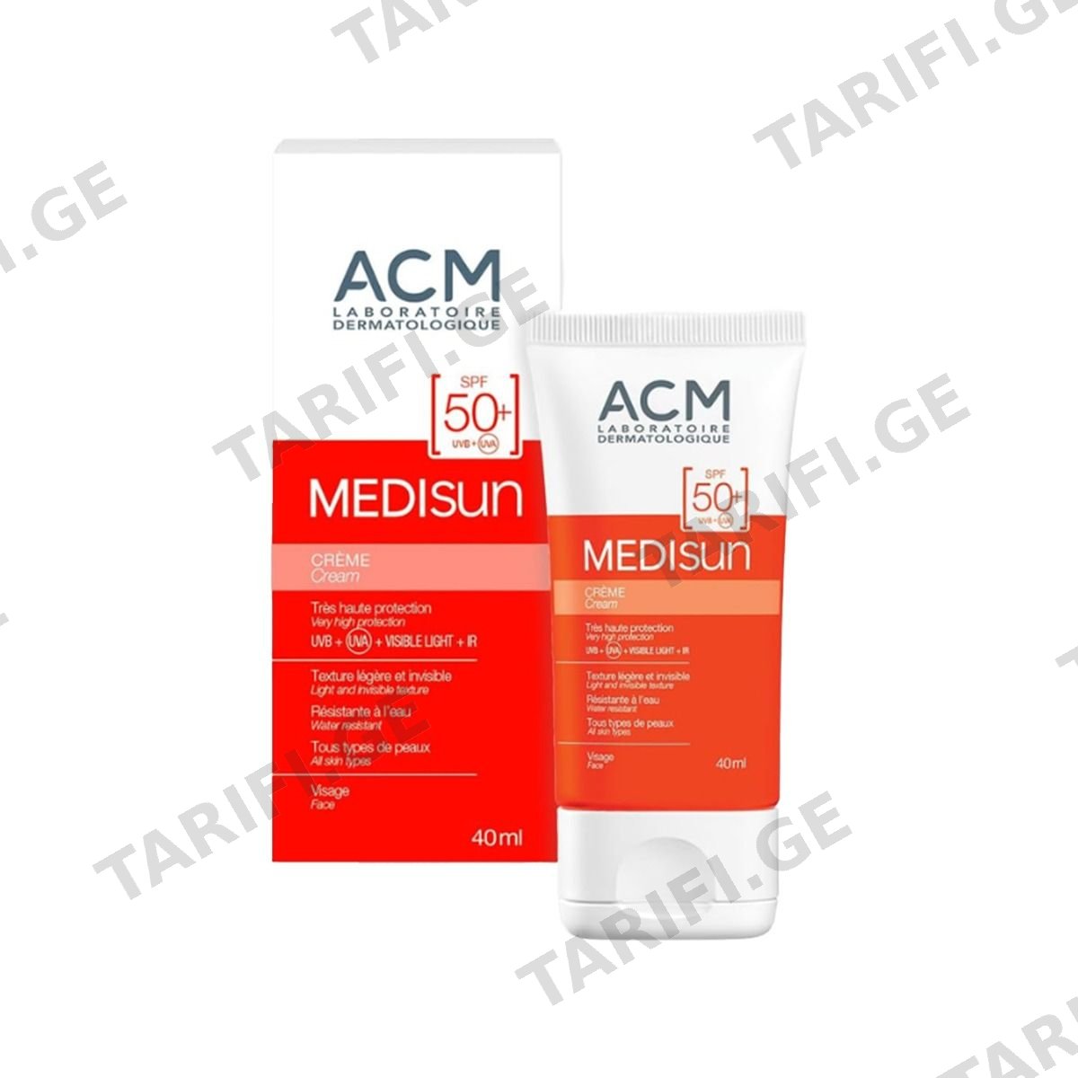 მზისგან დამცავი კრემი გამჭვირვალე Medisun SPF50+ 40მლ 3619 ეისიემ - ACM