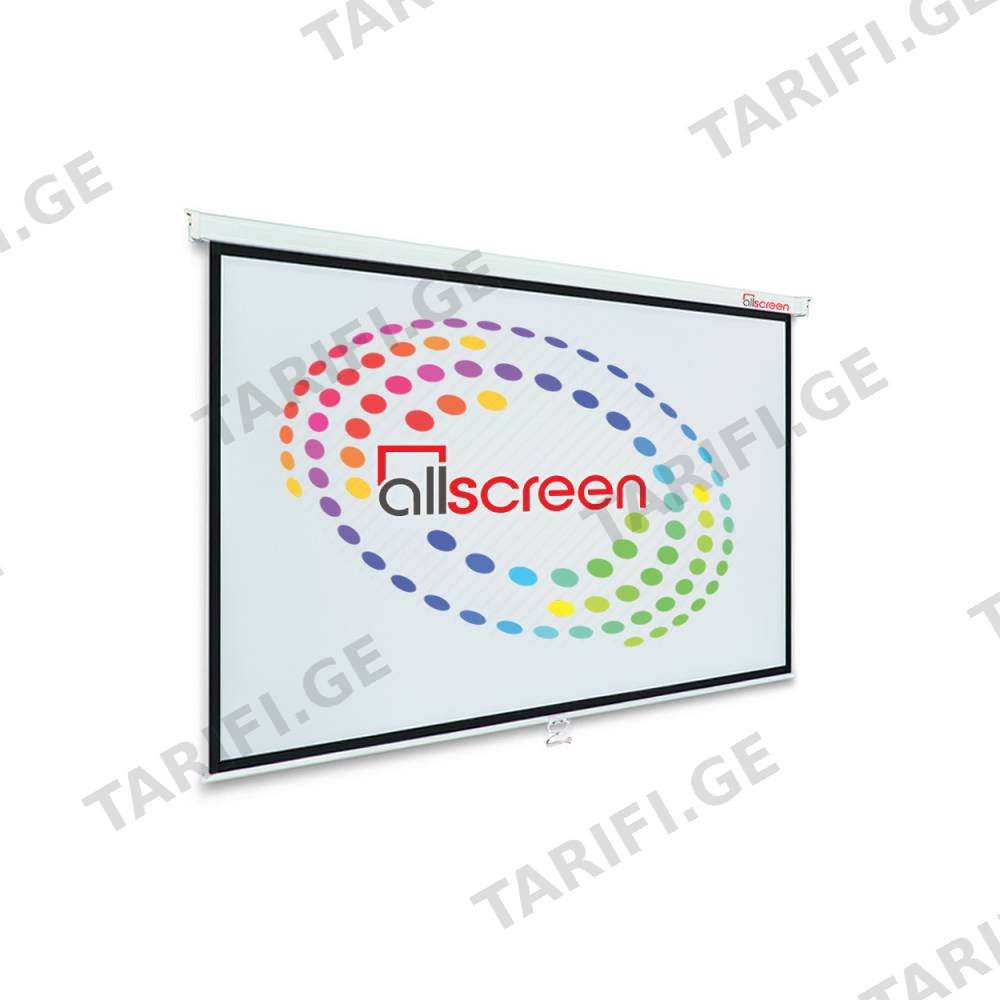 პროექტორის ეკრანი ALLSCREEN MANUAL PROJECTION SCREEN 244X186CM 16:9 HD FABRIC CWP-244186 Diagonal 120 inch / 304 CM