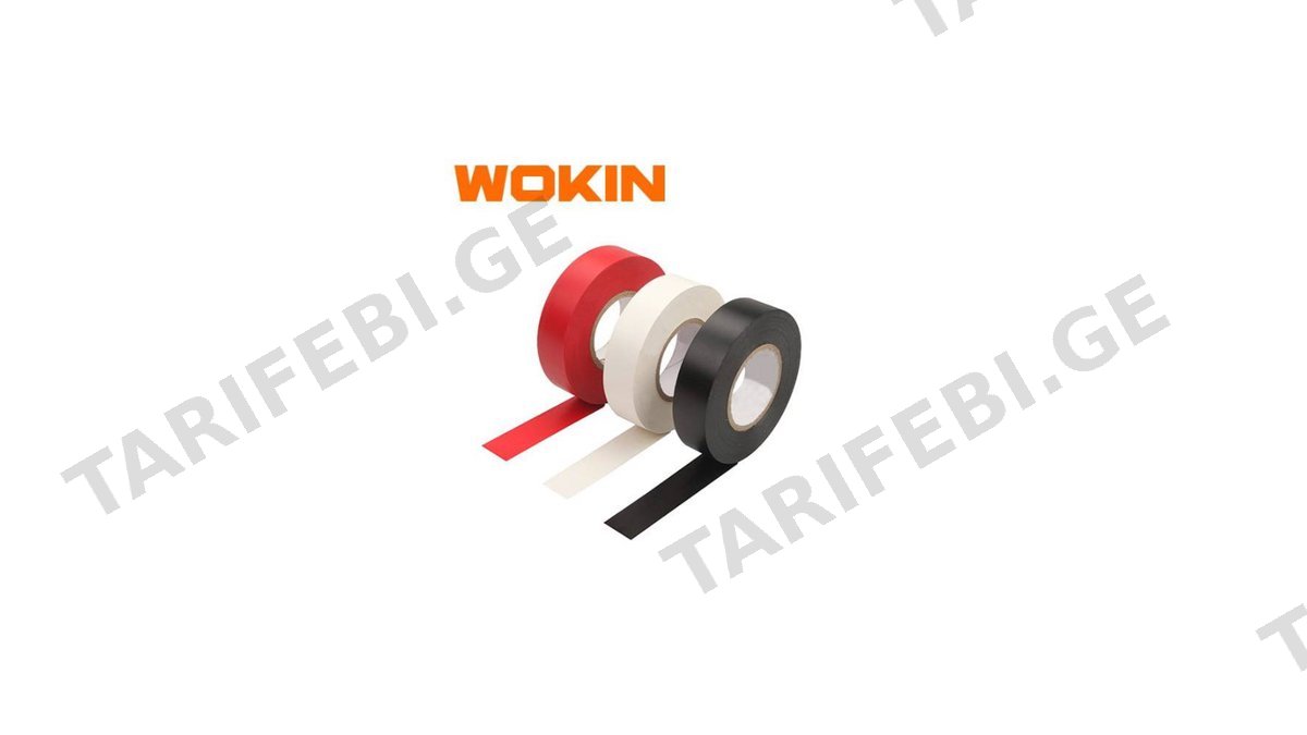 საიზოლაციო ლენტი Wokin 550002, 9.15m, PVC Insulating Tape, Red