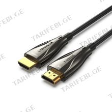 VENTION ALABAF Optical HDMI Male to Male HD Cable 80M Black Zinc Alloy Type HDMI კაბელი