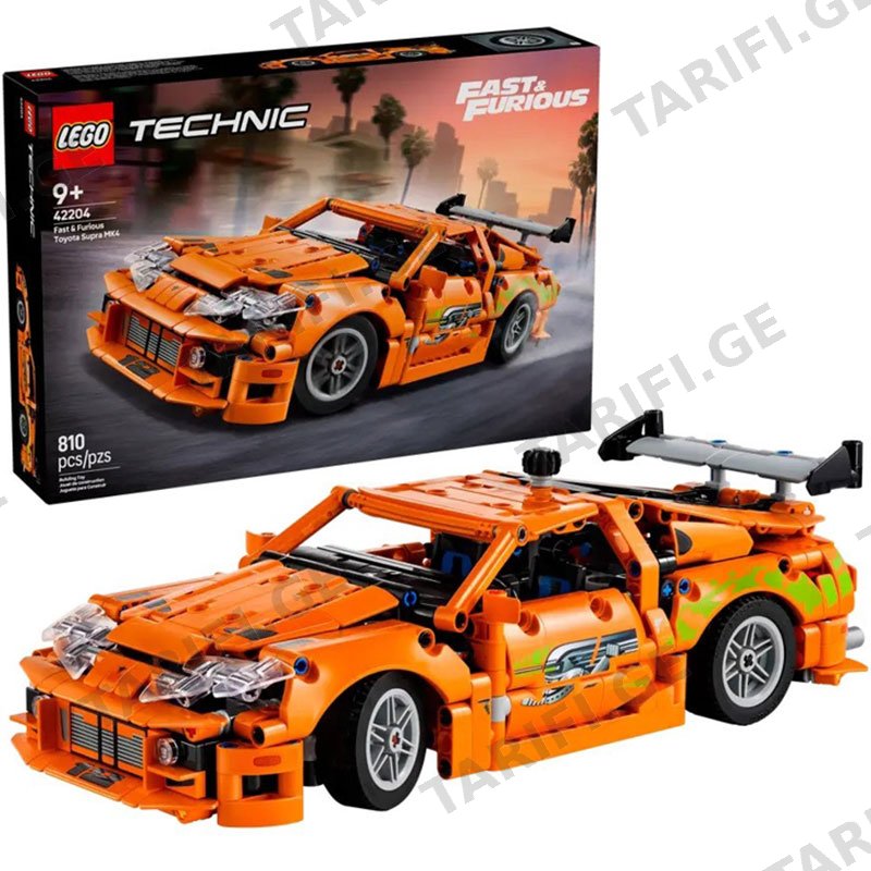 ასაწყობი კონსტრუქცია LEGO CONSTRUCTOR TECHNIC FAST AND FURIOUS TOYOTA SUPRA MK4