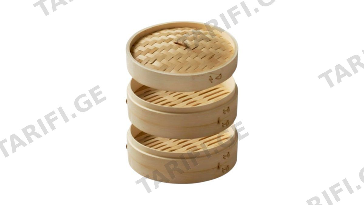 Bamboo steamer with lid 20cm