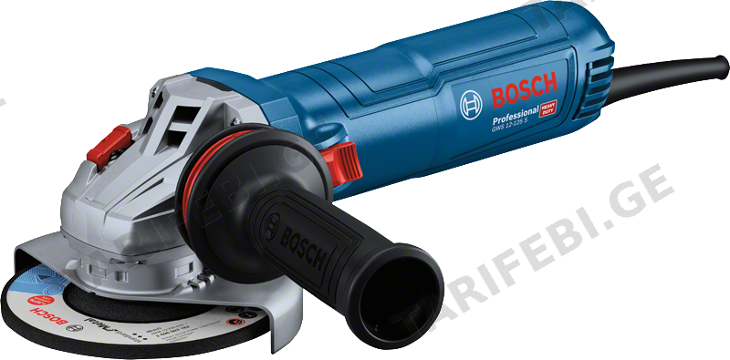 კუთხის სახეხი მანქანა Bosch GWS 12-125S 1200 ვტ 125 მმ