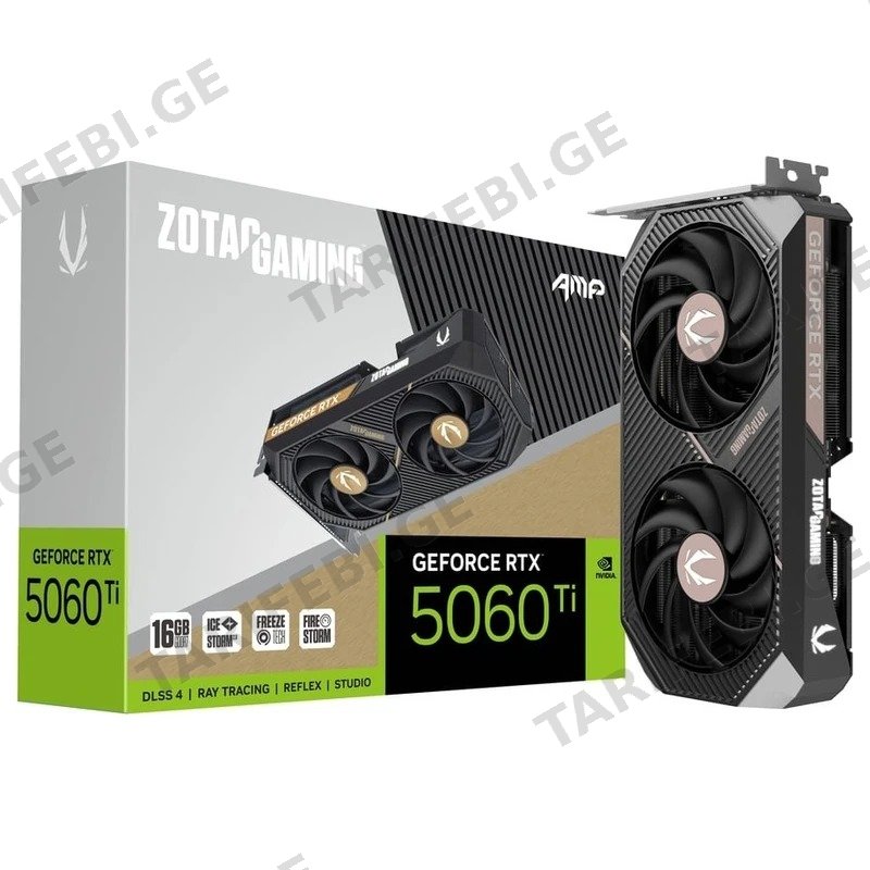 ვიდეო დაფა ZOTAC GEFORCE RTX 5060 TI AMP 16GB GDDR7 ZT-B50620F-10M