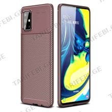 კარბონის ქეისი Samsung Galaxy A71 Focus Carbon Case - ყავისფერი