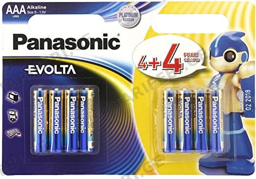 ელემენტი ალკალინი Panasonic Evolta AAA 8ც.