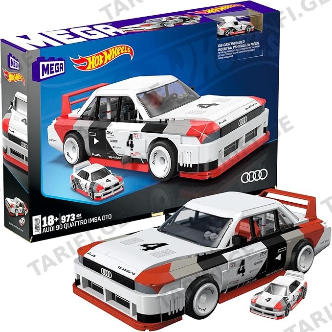 ასაწყობი სათამაშო მანქანა MATTEL HRY20 MEGA AUDI 90 QUATTRO