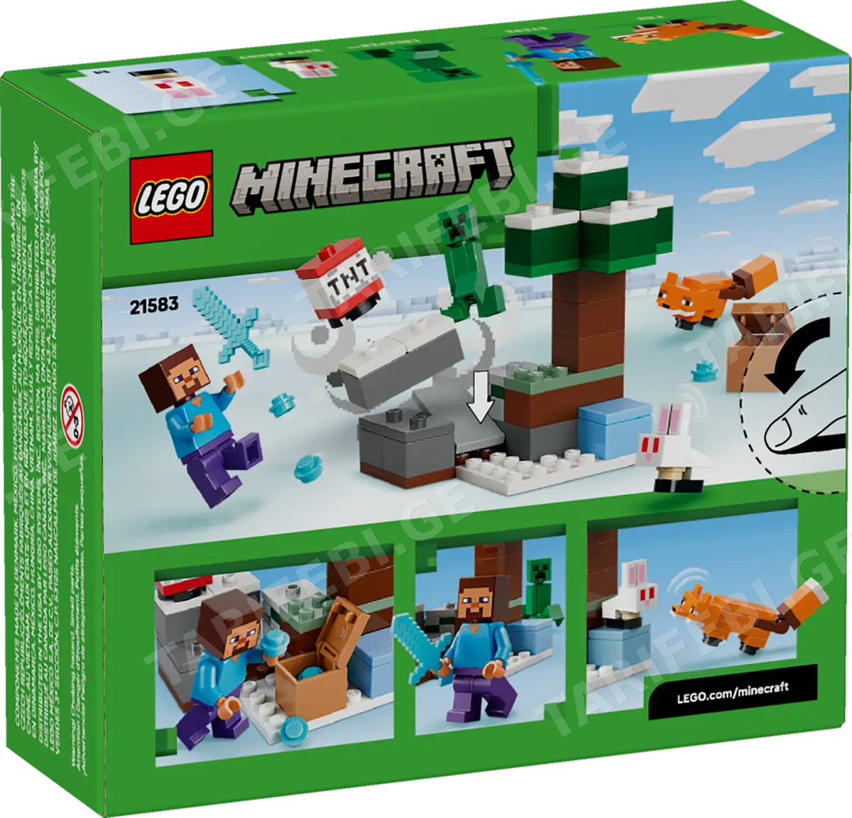 ასაწყობი კონსტრუქცია STEVE'S TAIGA ADVENTURE 21583 | MINECRAFT® | BUY ONLINE