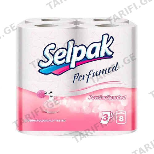 ტუალეტის ქაღალდი სურნელოვანი 3 ფენა /სელპაკი/ 8ც