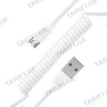 REMAX Radiance Pro Data Cable RC-117m(Coil Spring Version) white