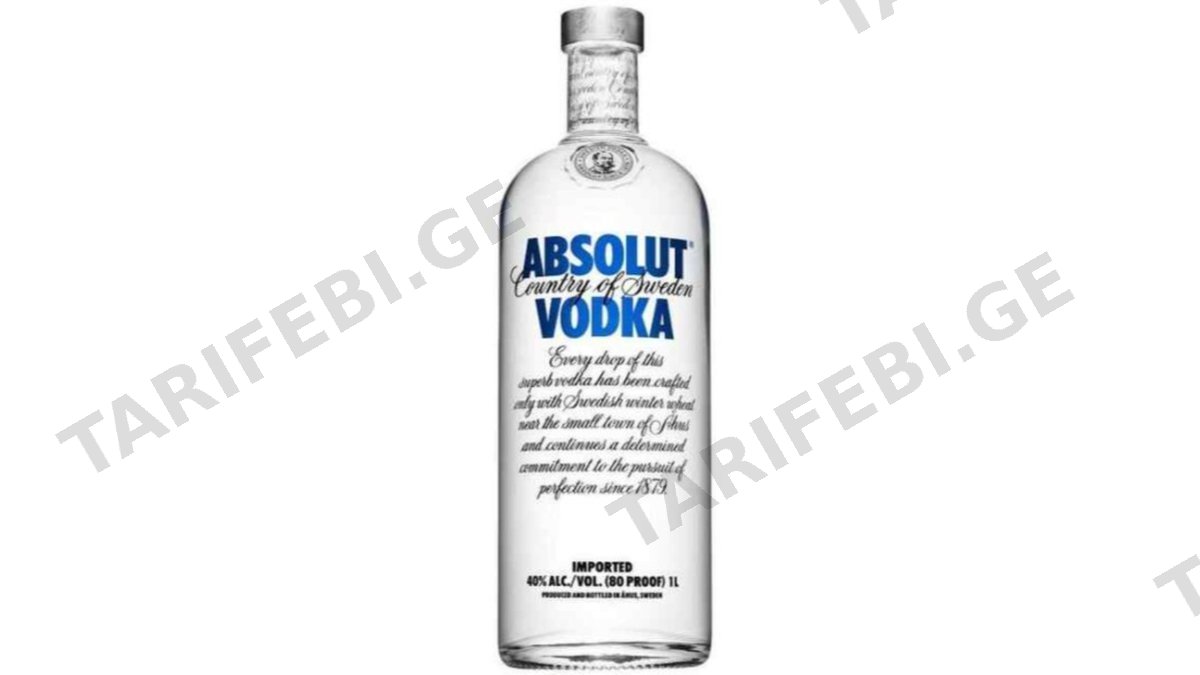ABSOLUT BLUE-არაყი "აბსოლუტი,ბლუ" 40% 1ლ