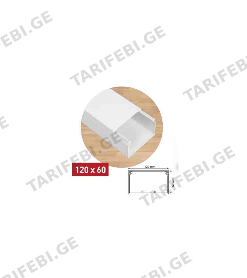 ელ. სადენის ღარი 120*60