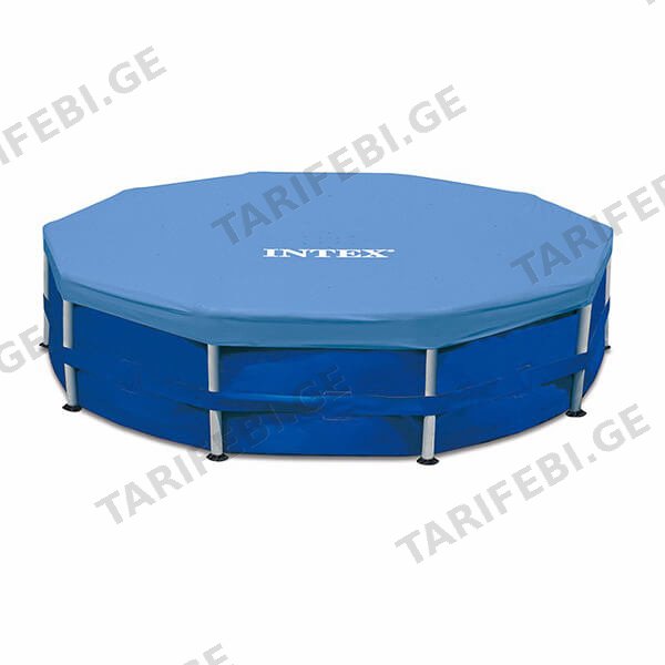 კარკასული აუზის ტენტი Intex 12' Round Frame Set Easy Swimming Pool Debris Cover 28031