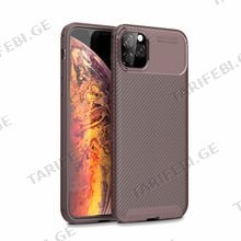 კარბონის ქეისი iPhone 11 Pro Max Focus Carbon Case - ყავისფერი