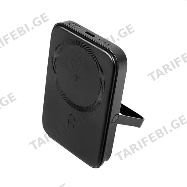 პორტატული დამტენი Ttec Recharger Pro M 5000mAh MagSafe Compatible PD 20W Power Bank with Stand Black 2BB219S