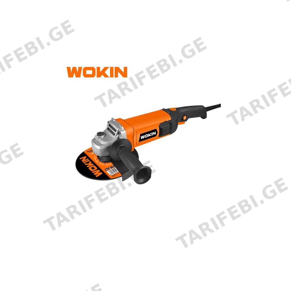 კუთხსახეხი Wokin 784818, 180mm, 2000W 8500Rpm, Black/Orange