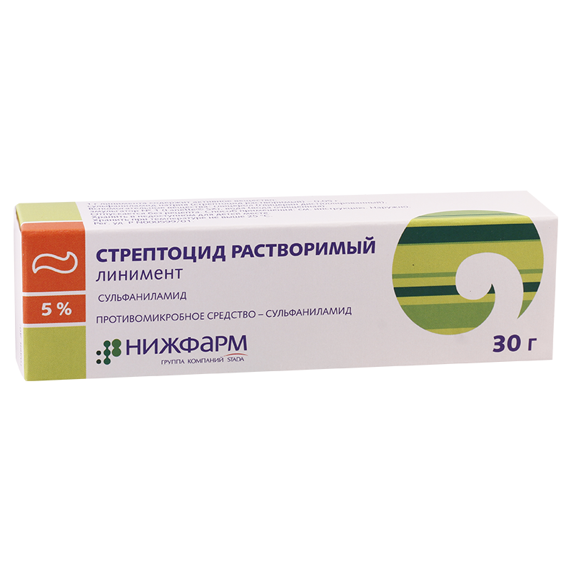 სტრეპტოციდის ლინიმ.5% 30გ(ნიჟფ