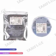 ლედ ზოლი ლურჯი ACK IP20 12V Double ორმაგი ლედ ზოლი 7W 1მ PCB 20-22 LM 5მ