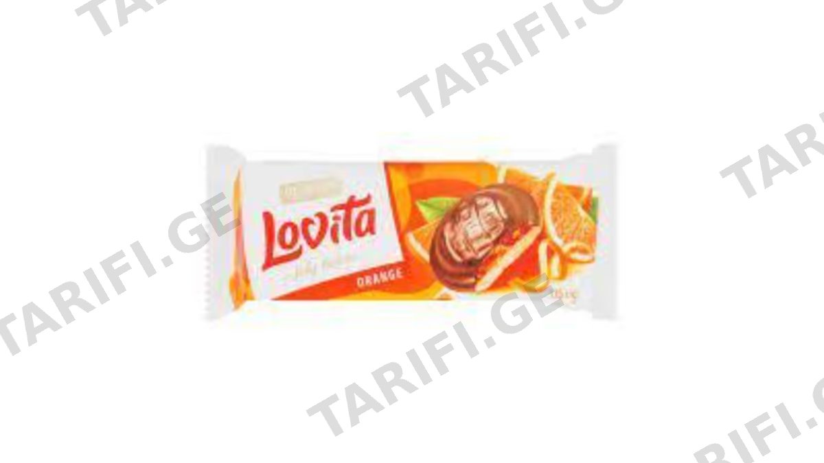 Lovita Jelly Cookies ჟელეს შიგთავსით ფორთოხლის არომატით 135გ /21ც