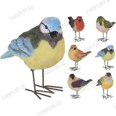 ბაღის ფიგურა 8719987018589 BIRD METAL LEGS 10SM 6ASS