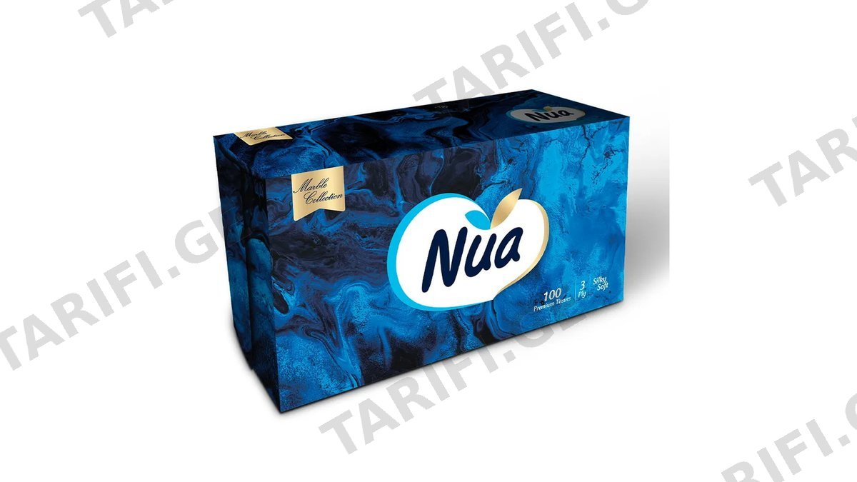 NUA ხელსახოცი მუყაოს ყუთში 3 ფენა 100 ცალი (ნუა)