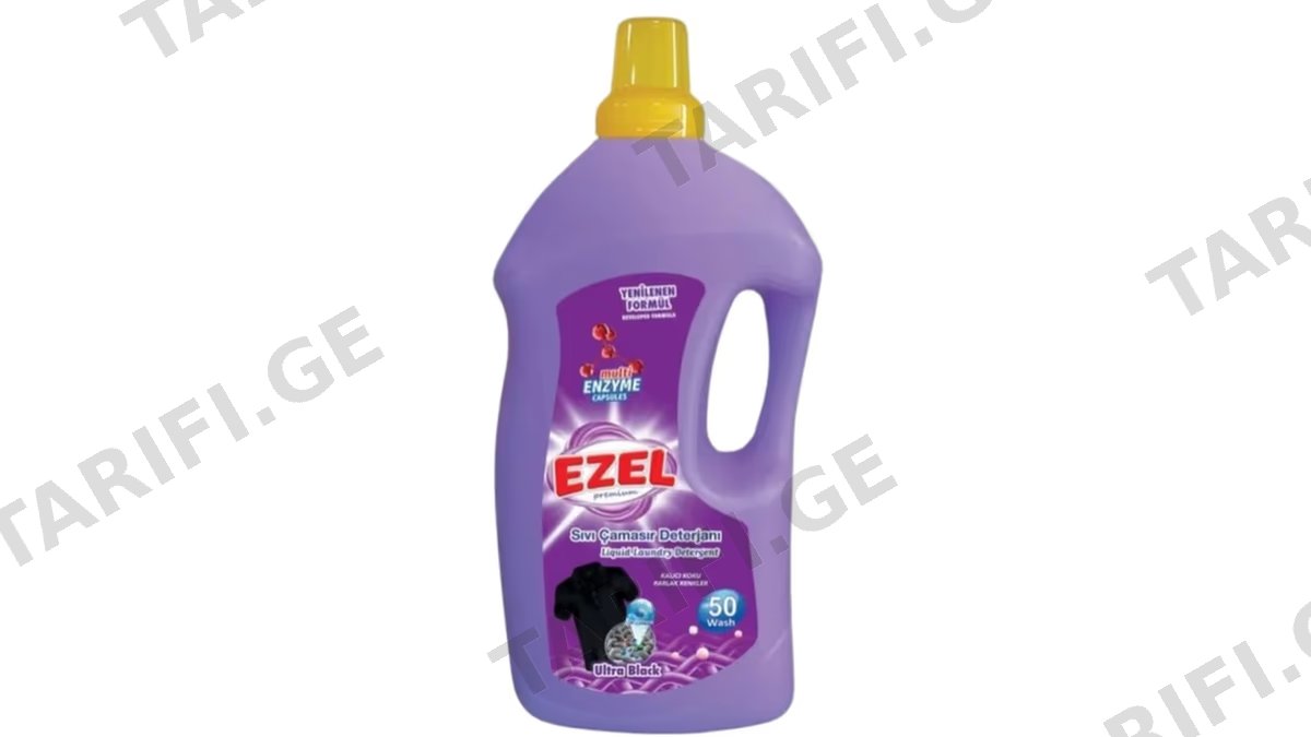 EZEL თხევადი სარეცხი სითხე შავი 3000მლ*6