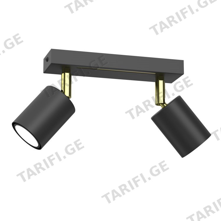 სპოტი Luminex Striper 2 GU10 ლითონი შავი ოქროსფერი 4514