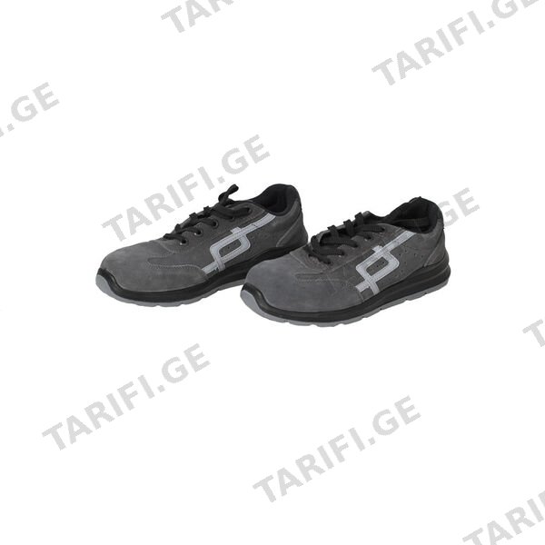ნაცრისფერი ფეხსაცმელი ამრეკლი ზოლით S1P 44 9GAL500