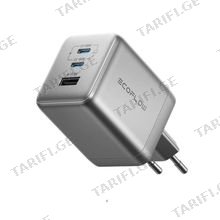 EcoFlow RAPID Pro Charger (100W, 3 Ports, GaN) ადაპტერი