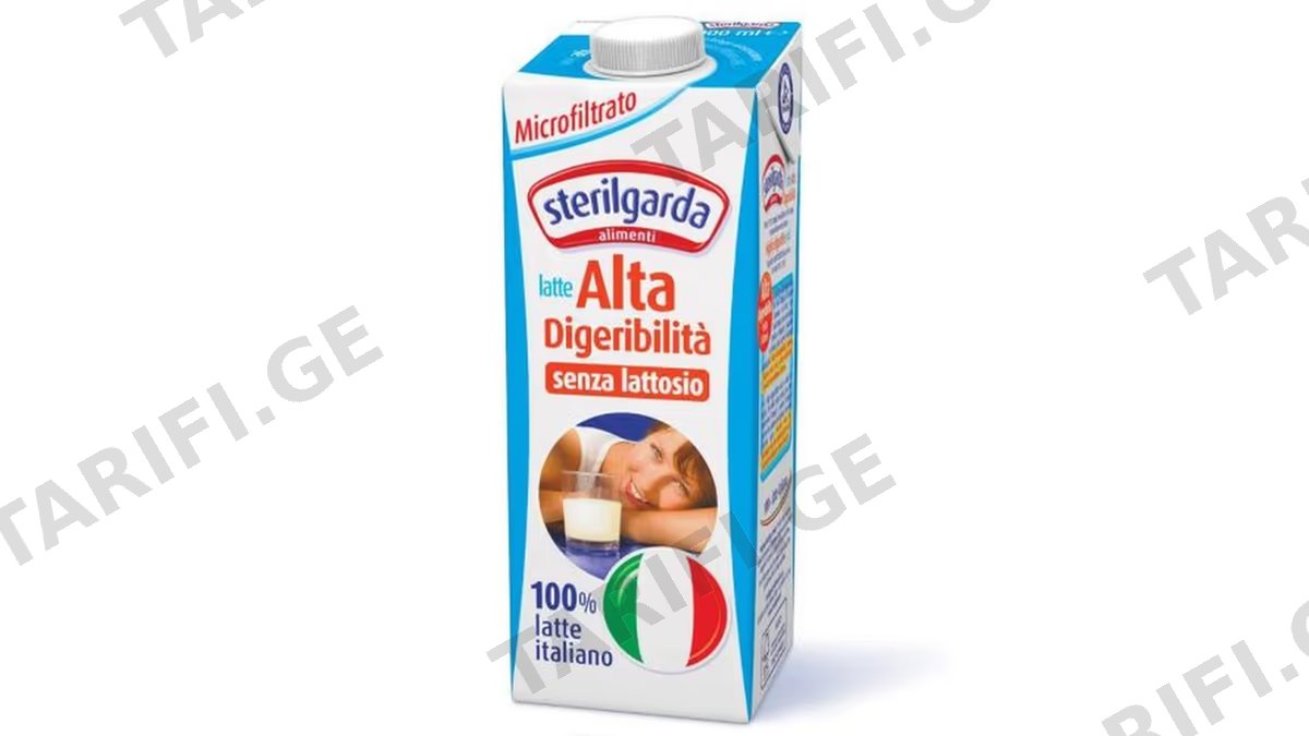 რძე / STERILGARDA / ულტრაპასტერიზებული ულაქტოზო 1-1.2%, 10*1ლ