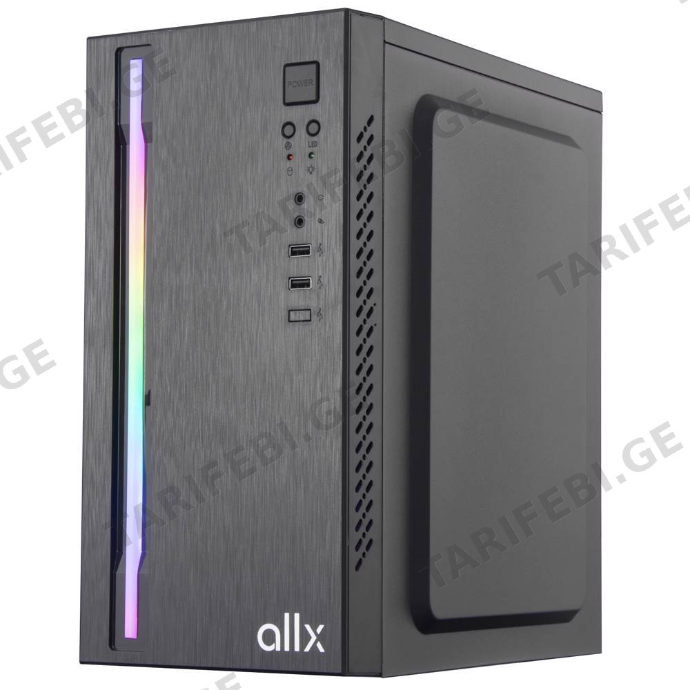 ქეისი ALLX AX-B1735, Computer Case, Micro-ATX, ITX, USBx2, AUDIO, Black