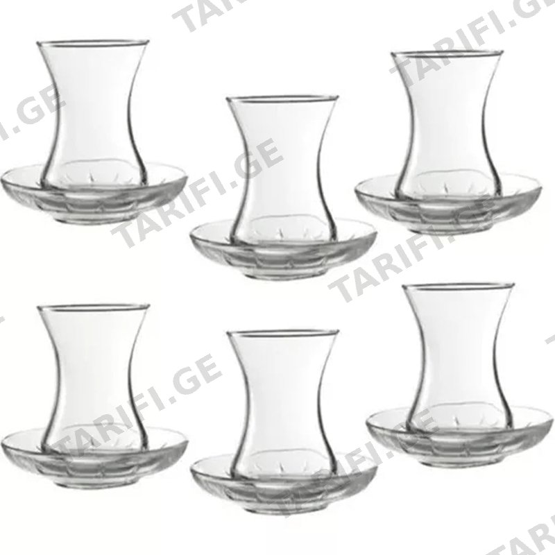 6 ცალიანი ჩაის ჭიქების ნაკრები PASABAHCE (120ML, 6PCS)