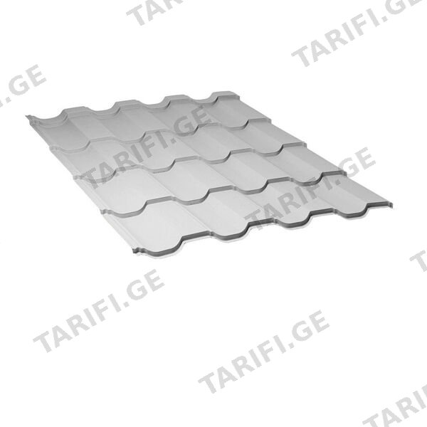 მეტალოკრამიტი ფერადი თუნუქის სახურავი 0.5X1200 ხაოიანი RAL 9006 NOVA