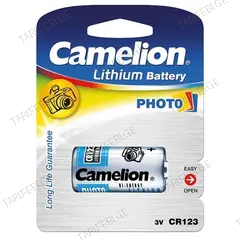 ელემენტი Camelion CR123-BP1R Lithium CR123 3V 1 ც