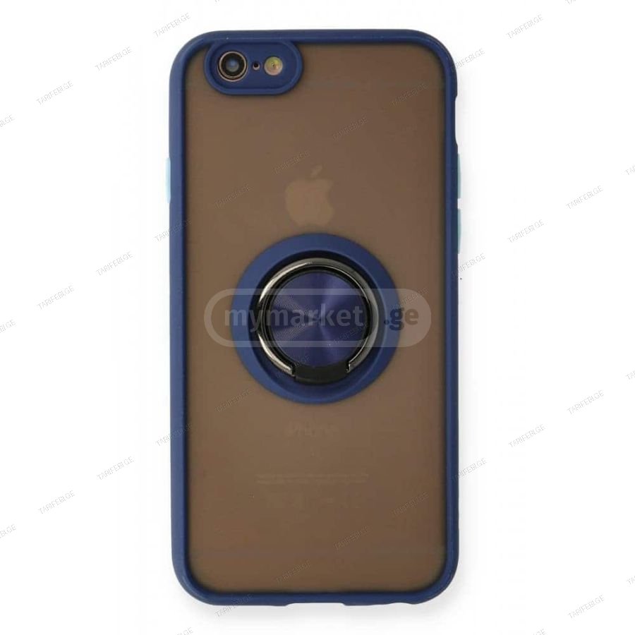 iPhone 6 Montreal Ring სილიკონის ქეისი ბეჭდით - ლურჯი