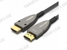 VENTION AAYBN Optical HDMI Cable 4K 15M Black Metal Type HDMI კაბელი