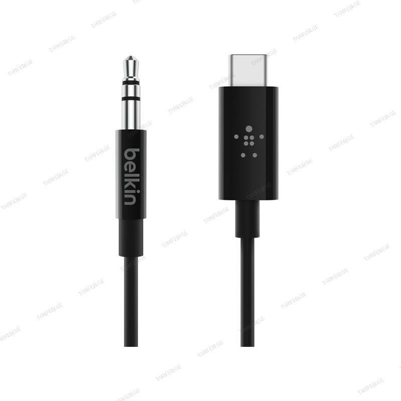 Belkin RockStar 3.5mm Audio Cable With USB-C Connector F7U079bt03-BLK Black