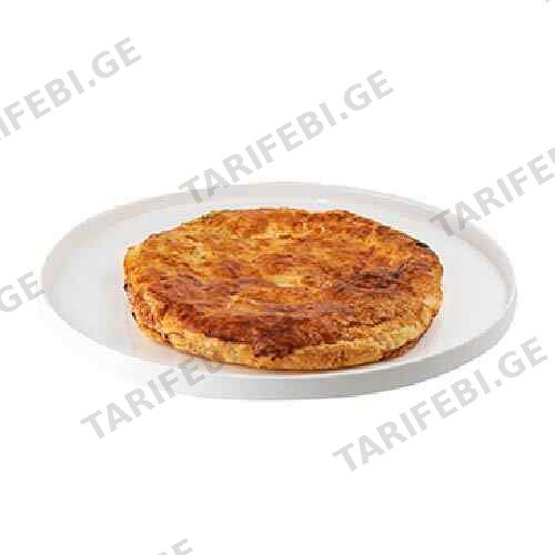 Round semi-layered khachapuri