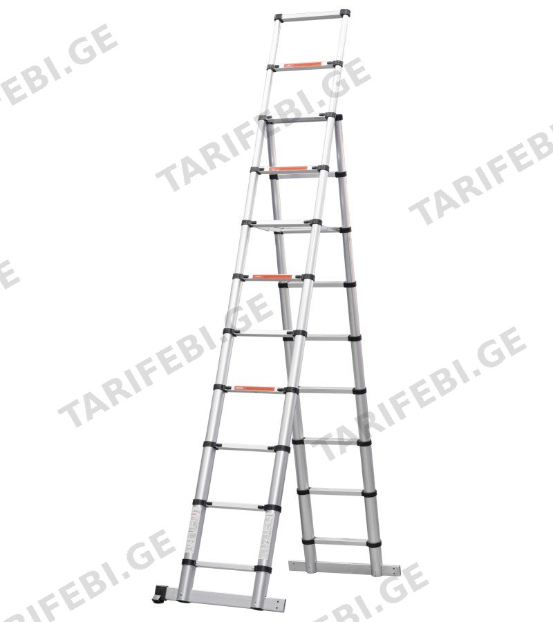 კიბე ალუმინის ტელესკოპური #WG600-580A 3.2+2.60მეტრი DELTA