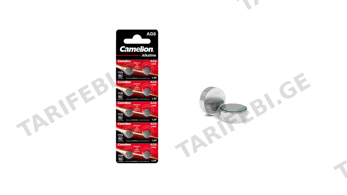 Camelion Alkaline AG6/LR69 ელემენტი (1ცალი) (4943)