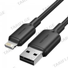 VENTION LAMBH USB 2.0 Type-A Male to Lightning Male 2.4A მობილურის კაბელი 2მ