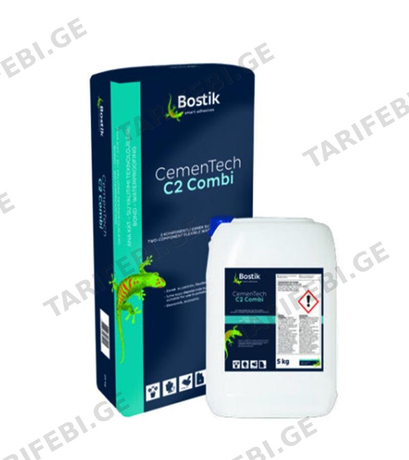 წყალდამცავი შემადგენლობა CemenTech C2 Combi . A+B კომპ. (20კგ+5კგ) 25კგ BOSTIK