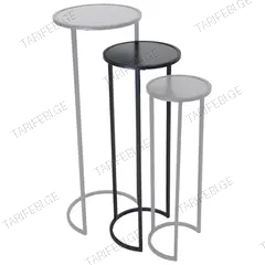 სადგამი ყვავილის ქოთნის Mega Collections Eton Plantstand Round Black D28H77